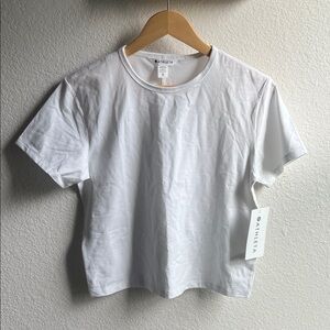 Athleta Classic White Short Sleeve Tee